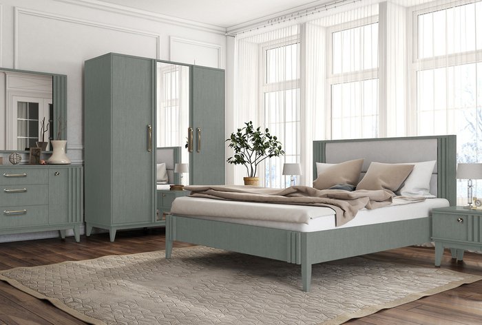 Кровать Chicago 180х200 серого цвета - лучшие Кровати для спальни в INMYROOM