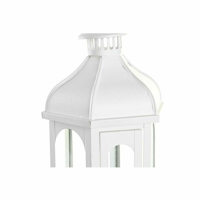 Фонарь DKD Home Decor Стеклянный Металл Белый (20 x 17 x 55 cm) - купить Подсвечники по цене 5396.0