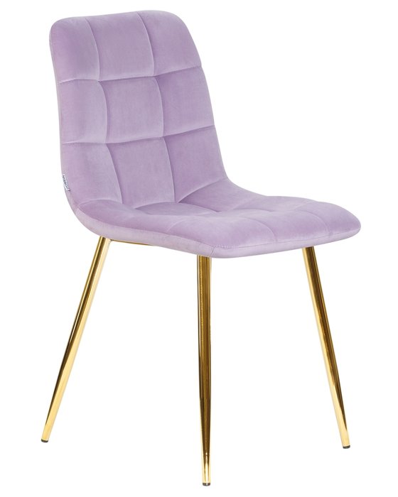 Стул обеденный Alex фиолетового цвета с золотыми ножками - купить Обеденные стулья по цене 6600.0