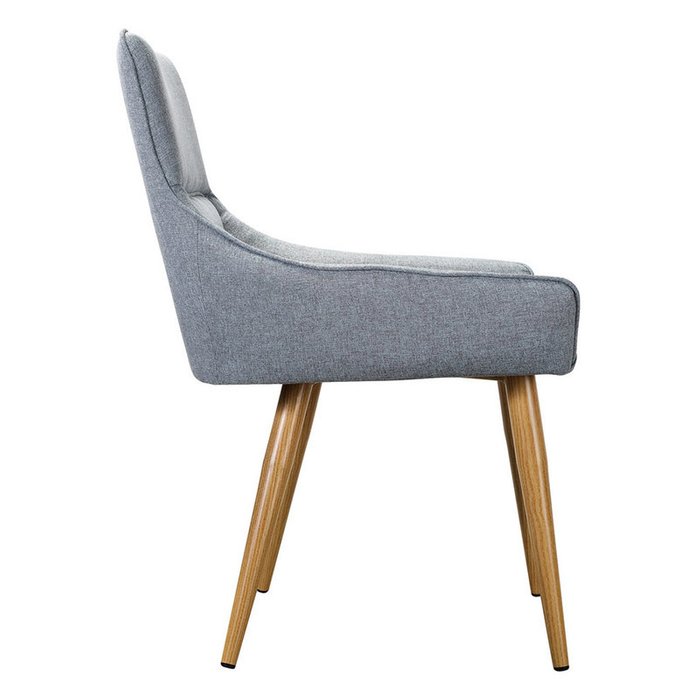 Кресло Jean Грей Натур с обивкой из серой рогожки - лучшие Обеденные стулья в INMYROOM