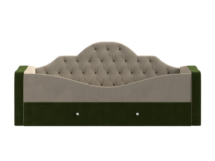 Детская кровать Скаут 72х160 бежево-зеленого цвета  - купить Одноярусные кроватки по цене 35990.0