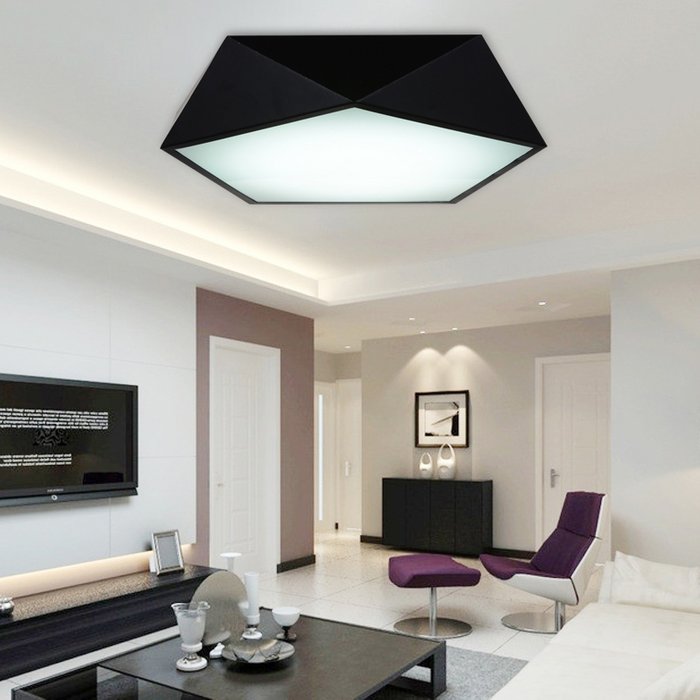 Потолочный светодиодный светильник Geometric белого цвета - лучшие Потолочные светильники в INMYROOM