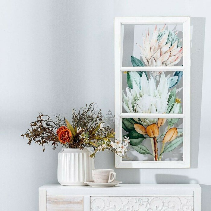 Полотно Цветы 32 x 1,8 x 64 cm - купить Картины по цене 2978.0