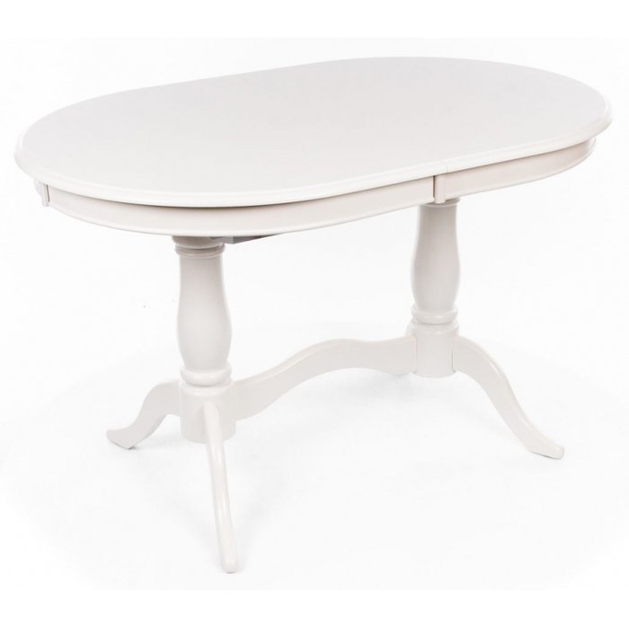 Раздвижной обеденный стол Eva белого цвета