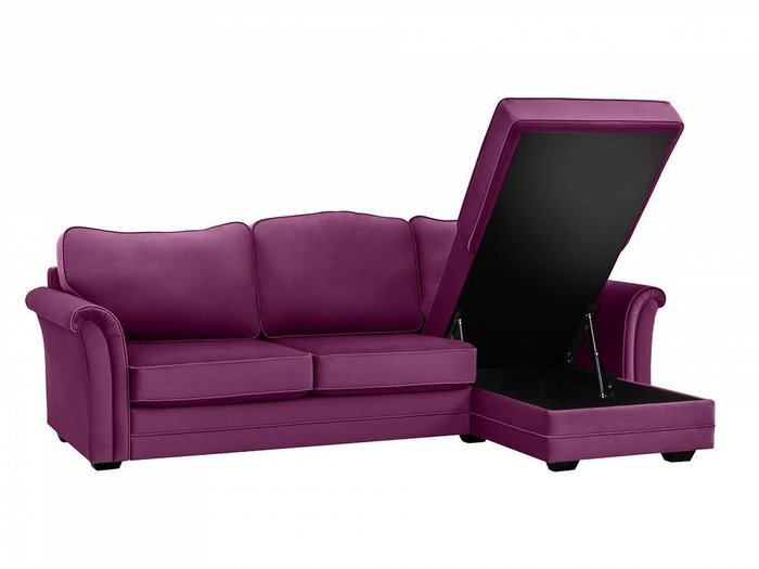Угловой диван-кровать Sydney пурпурного цвета - лучшие Угловые диваны в INMYROOM
