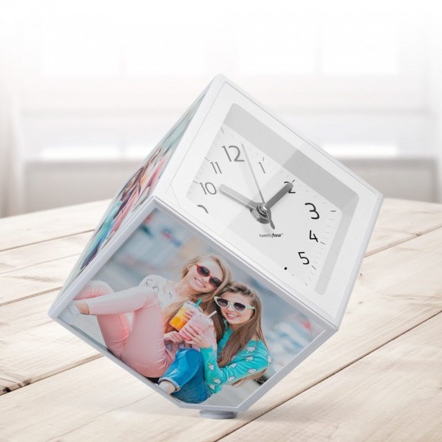 Держатель-часы для фотографий вращающийся Photo-Clock белого цвета - купить Рамки по цене 1960.0