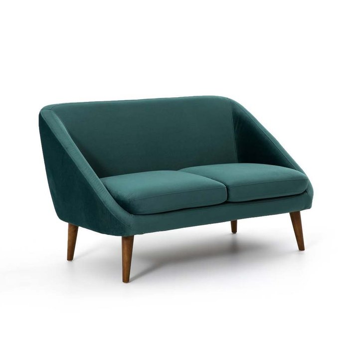 Диван в винтажном стиле Smon зеленого цвета - купить Прямые диваны по цене 37551.0