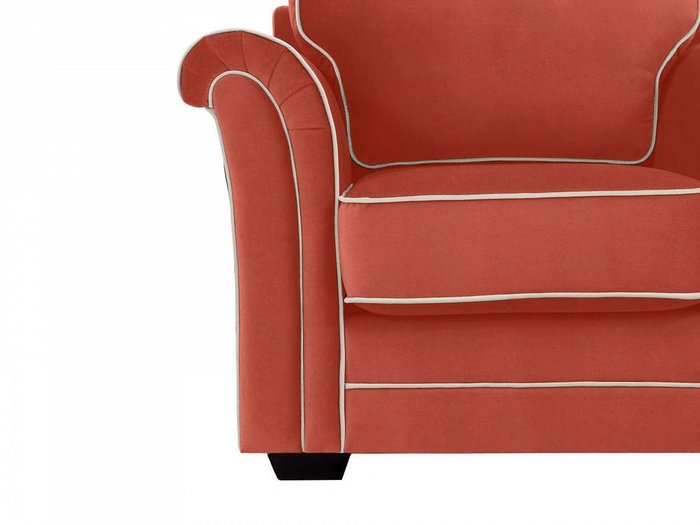 Кресло Sydney кораллового цвета с белым кантом  - лучшие Интерьерные кресла в INMYROOM