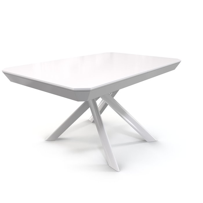 Раздвижной обеденный стол Bezzo белого цвета - купить Обеденные столы по цене 65142.0
