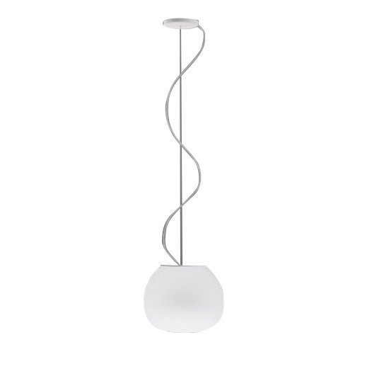 Подвесной светильник Fabbian "LUMI mochi" из дутого стекла матово-белого цвета