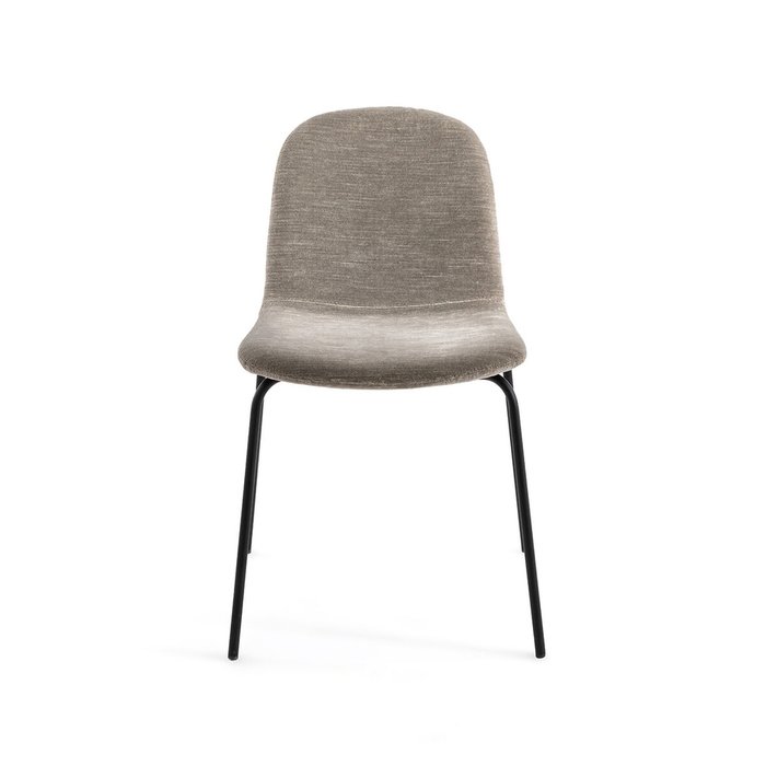 Стул из велюра с опалинами Tibby серого цвета - купить Обеденные стулья по цене 30915.0