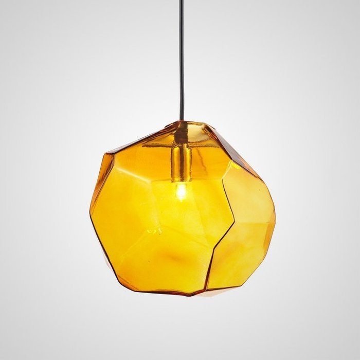 Подвесной светильник Color Ice Cube Pendant Jevio желтого цвета