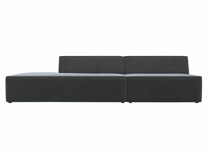 Прямой модульный диван Монс Модерн серого цвета левый - купить Прямые диваны по цене 51999.0
