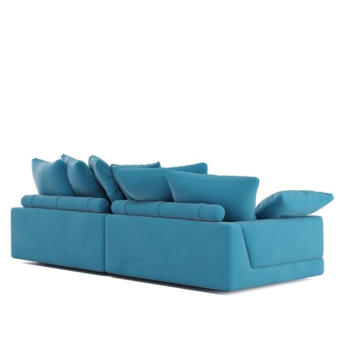 Диван Amur Puffy голубого цвета - лучшие Прямые диваны в INMYROOM