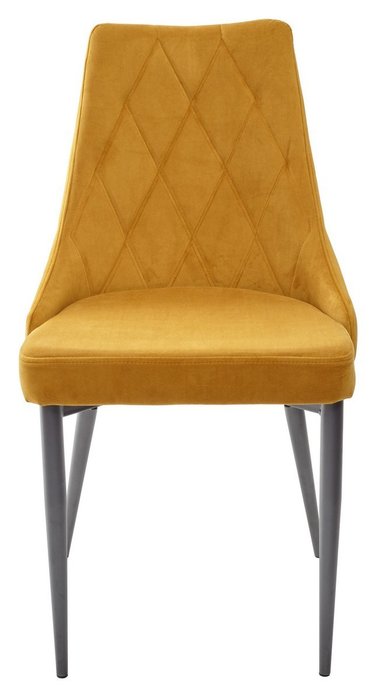 Стул Nepal Bluvel желтого цвета с серыми ножками  - купить Обеденные стулья по цене 6450.0