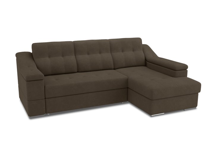 Угловой диван-кровать Liverpol темно-коричневого цвета - купить Угловые диваны по цене 86600.0