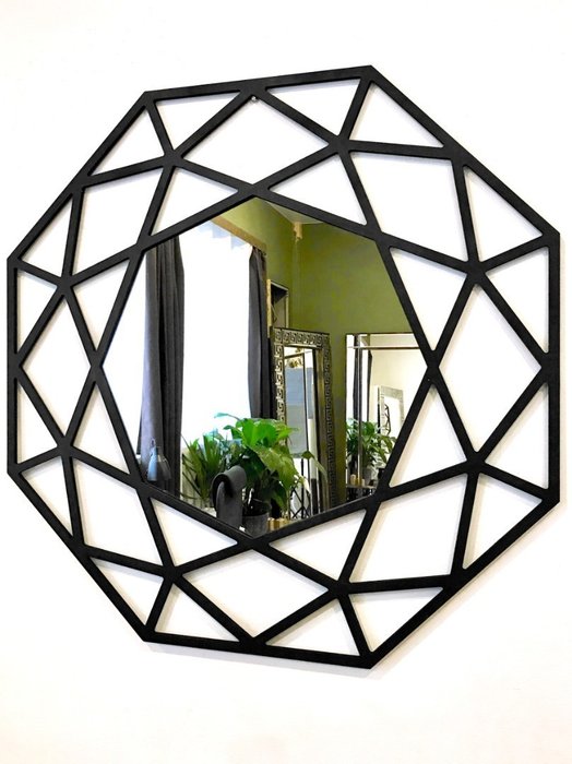 Зеркало Black Tissue черного цвета - купить Настенные зеркала по цене 29000.0