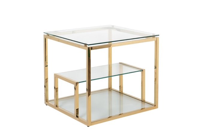 Кофейный стол из стали и стекла  - купить Кофейные столики по цене 29400.0