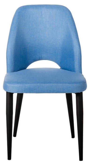 Стул Ledger голубого цвета на черных ножках - лучшие Обеденные стулья в INMYROOM