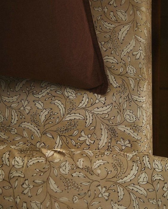 Простыня с принтом Leaf print - лучшие Простыни в INMYROOM