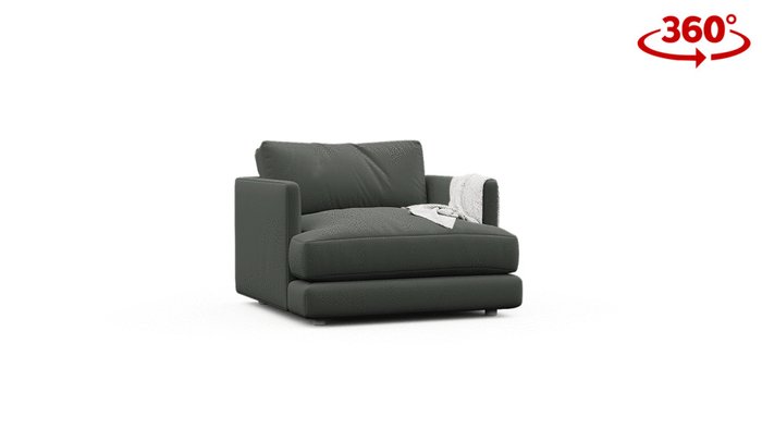 Кресло Ибица темно-серого цвета - лучшие Интерьерные кресла в INMYROOM