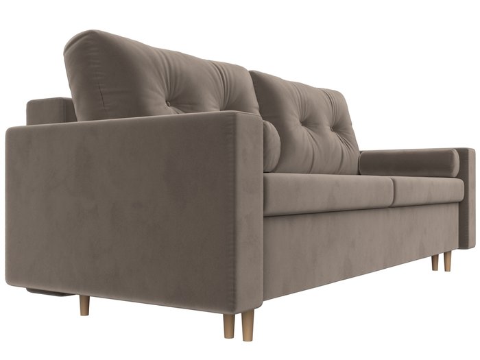 Прямой диван-кровать Белфаст коричневого цвета (тик-так) - лучшие Прямые диваны в INMYROOM