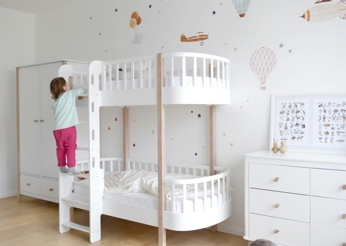 Двухъярусная кровать Classic 85х185 белого цвета - лучшие Двухъярусные кроватки в INMYROOM