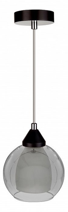 Подвесной светильник с прозрачным плафоном серого цвета