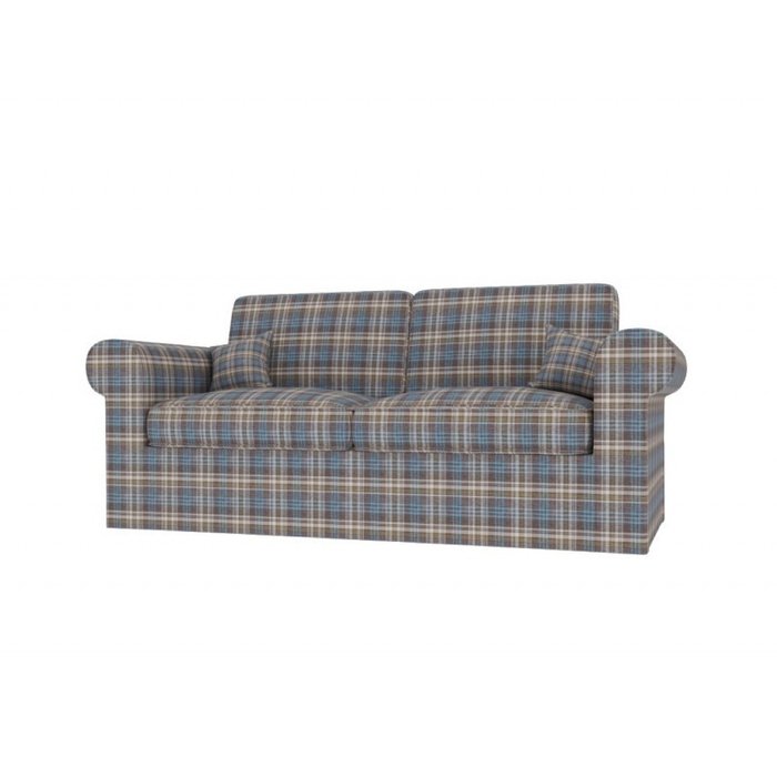 Трехместный диван-кровать Шебби с клетчатым принтом - лучшие Прямые диваны в INMYROOM