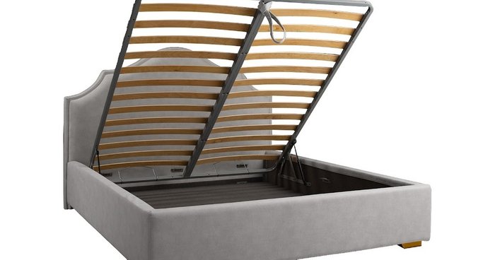 Кровать с подъемным механизмом Holly 180х200 серого цвета - лучшие Кровати для спальни в INMYROOM