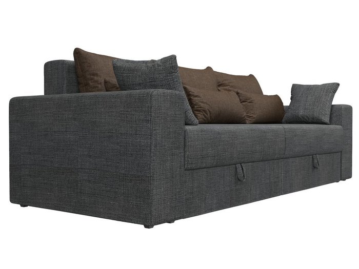 Прямой диван-кровать Мэдисон серо-коричневого цвета - лучшие Прямые диваны в INMYROOM