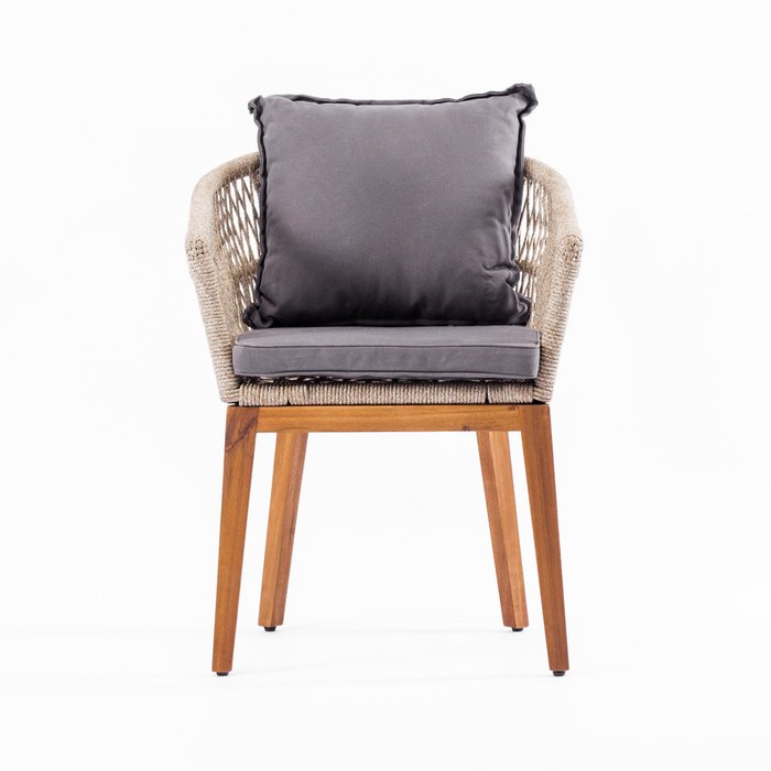 Плетеный стул Бали светло-коричневого цвета - купить Садовые стулья по цене 29900.0