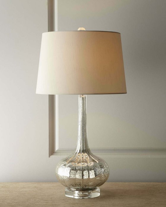 Настольная лампа Вилма с белым абажуром - лучшие Настольные лампы в INMYROOM