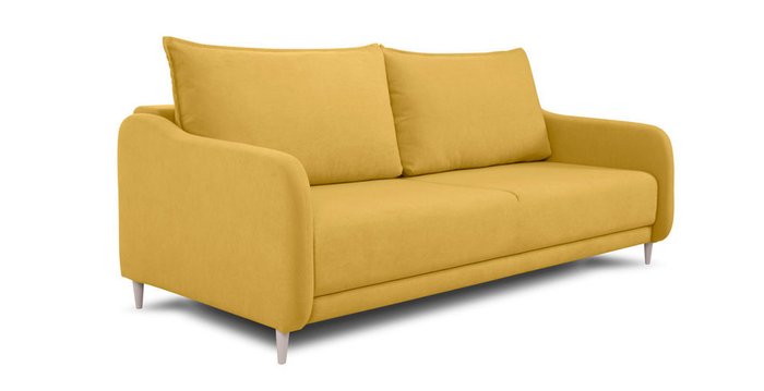 Прямой диван-кровать Бьёрг желтого цвета - купить Прямые диваны по цене 53790.0