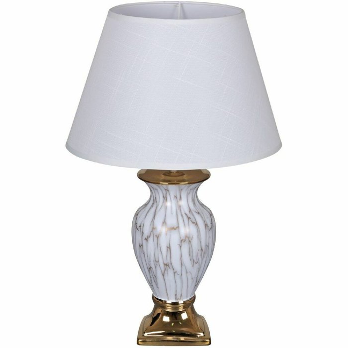 Настольная лампа 30166-0.7-01 (ткань, цвет белый) - купить Настольные лампы по цене 2930.0