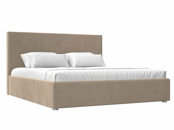 Кровать Кариба 160х200 бежеого цвета с подъемным механизмом 
