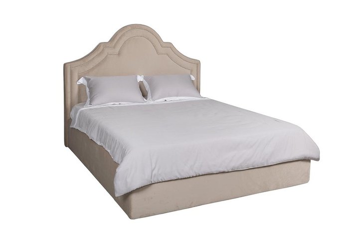 Кровать Charlotte бежевого цвета  с подъемным механизмом 160х200 - купить Кровати для спальни по цене 110000.0