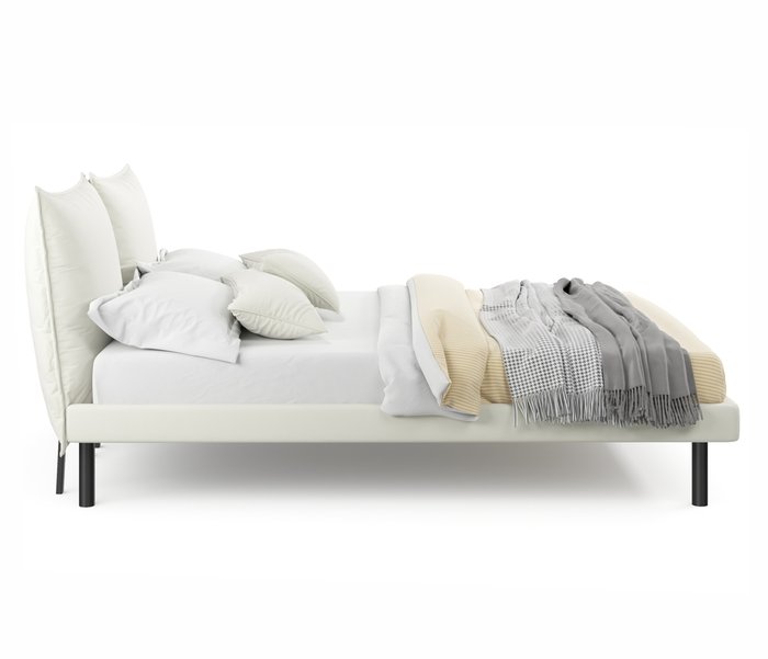 Кровать Fly 160х200 светло-бежевого цвета - лучшие Кровати для спальни в INMYROOM Кровать Fly 160х200 светло-бежевого цвета - лучшие Кровати для спальни в INMYROOM