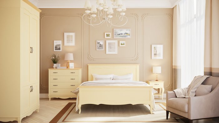 Кровать Кассис из массива бука 180х200 - купить Кровати для спальни по цене 65540.0