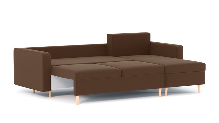 Угловой диван-кровать Палмер коричневого цвета - лучшие Угловые диваны в INMYROOM
