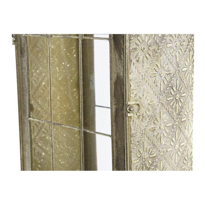 Фонарь DKD Home Decor Стеклянный Позолоченный Металл (18 x 13 x 43 cm) - лучшие Подсвечники в INMYROOM