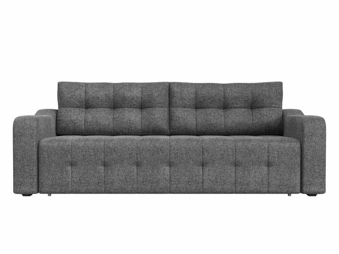 Прямой диван-кровать Лиссабон серого цвета - купить Прямые диваны по цене 46999.0