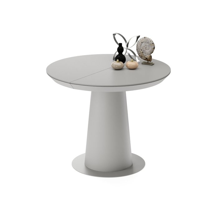 Раздвижной обеденный стол Зир L серого цвета - лучшие Обеденные столы в INMYROOM