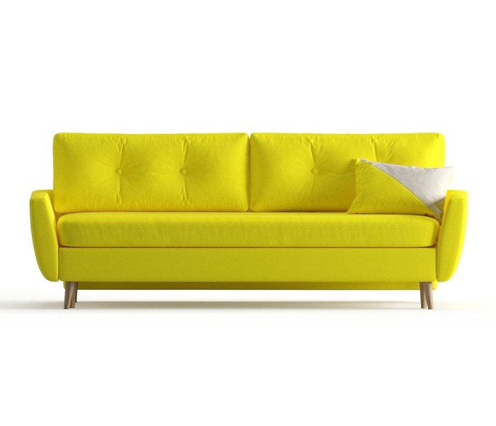Диван-кровать Авиньон желтого цвета - купить Прямые диваны по цене 36990.0