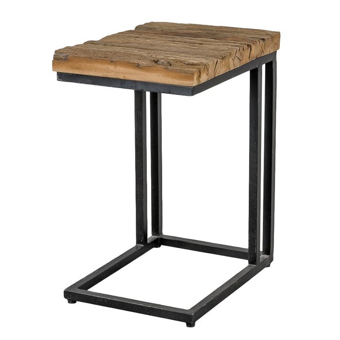 Кофейный стол из металла и дерева