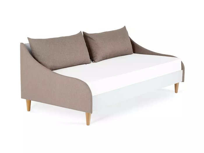 Кровать Rili 90х190 серо-коричневого цвета - купить Кровати для спальни по цене 30870.0