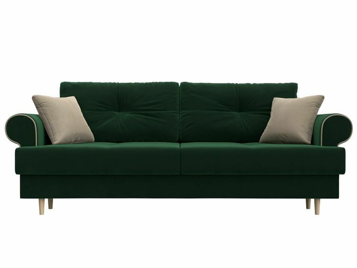 Прямой диван-кровать Сплин зеленого цвета - купить Прямые диваны по цене 46999.0