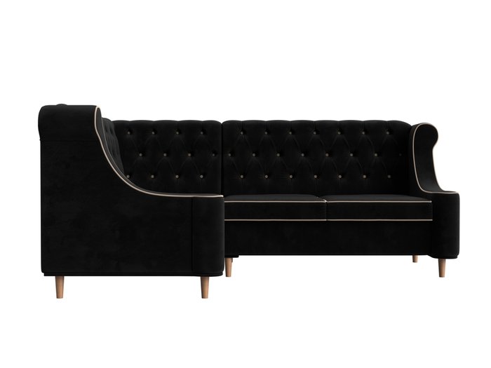 Угловой диван Бронкс черного цвета левый угол - купить Угловые диваны по цене 64999.0