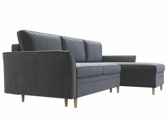 Угловой диван-кровать София серого цвета правый угол - лучшие Угловые диваны в INMYROOM