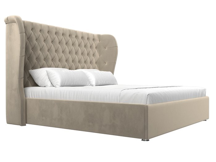 Кровать Далия 160х200 бежевого цвета с подъемным механизмом - лучшие Кровати для спальни в INMYROOM